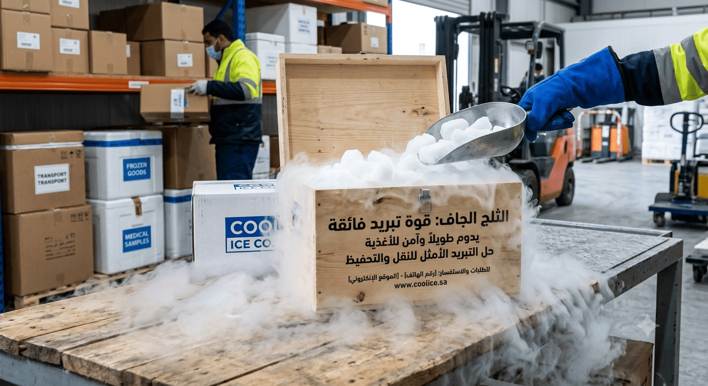 شحن وحفظ الأغذية والأدوية بالثلج الكربوني