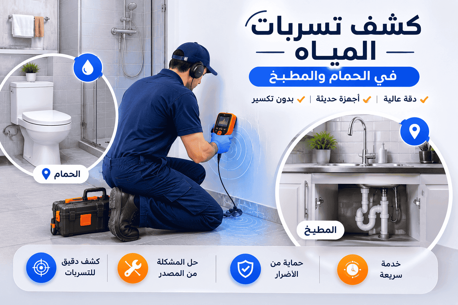 شركة كشف تسربات المياه بالرياض